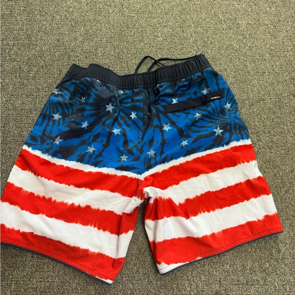 O'Neill Blue and Red Board Shorts Patriotic Design - Picture 2 of 2